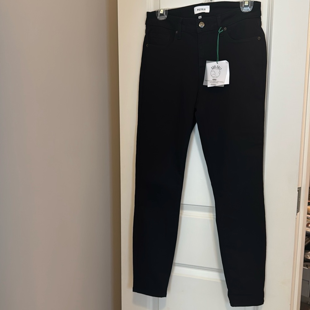 Pistola Jennifer Silicone Black Skinny Ankle Jeans